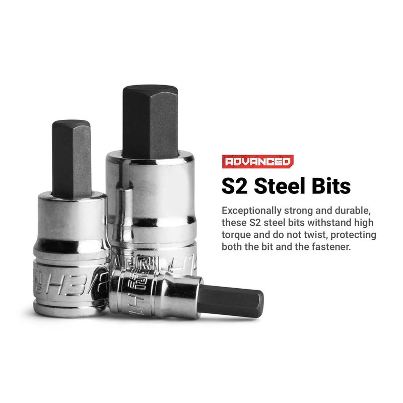 Capri Tools أداة كابري 3-0546 مقبس بت سداسي 19 مم، 1/2 بوصة، مقياس - Image 2